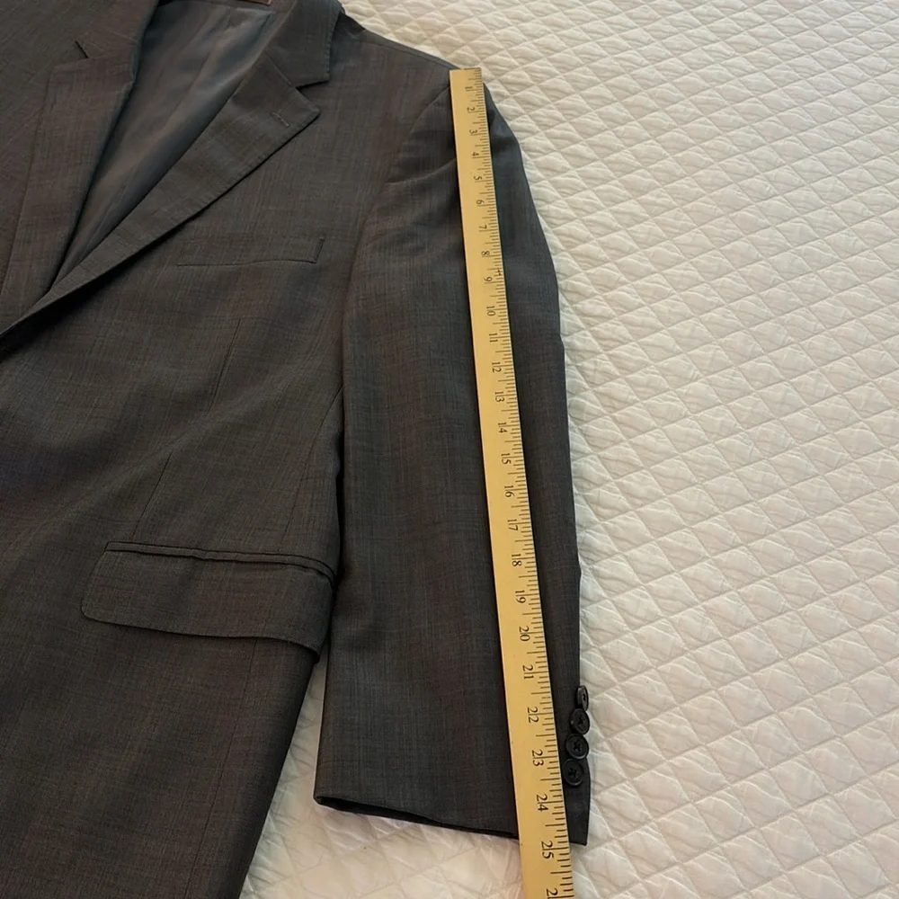 Peter Millar Gray Two Button Wool Blazer Sport‎ Coat Men’s Size 48R